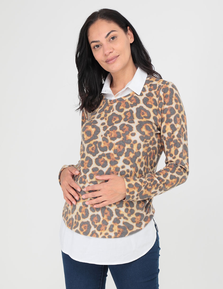 Blusa maternidad Weekend Maternity manga larga para mujer